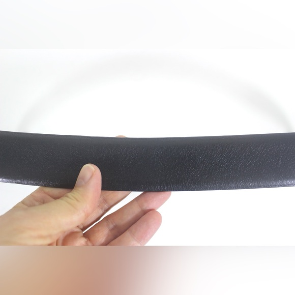 Italian Black Leather Men’s Belt Silver Buckle - Picture 9 of 10